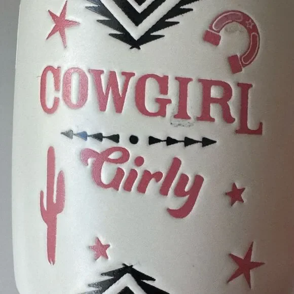 Cowgirl Girly White and Pink Mug - Picture 3 of 7